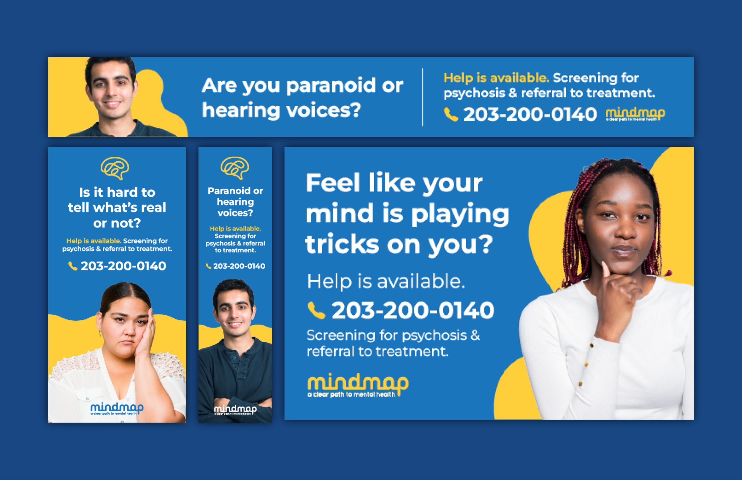The campaign went digital too. I didn't manage social for this client, but I designed and formatted a full suite of digital ads to reach a highly targeted audience online.