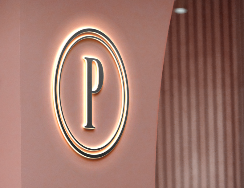 The simple P that once served as the brand icon got a thoughtful refresh, resulting in a mark that felt worthy of the elevated direction.