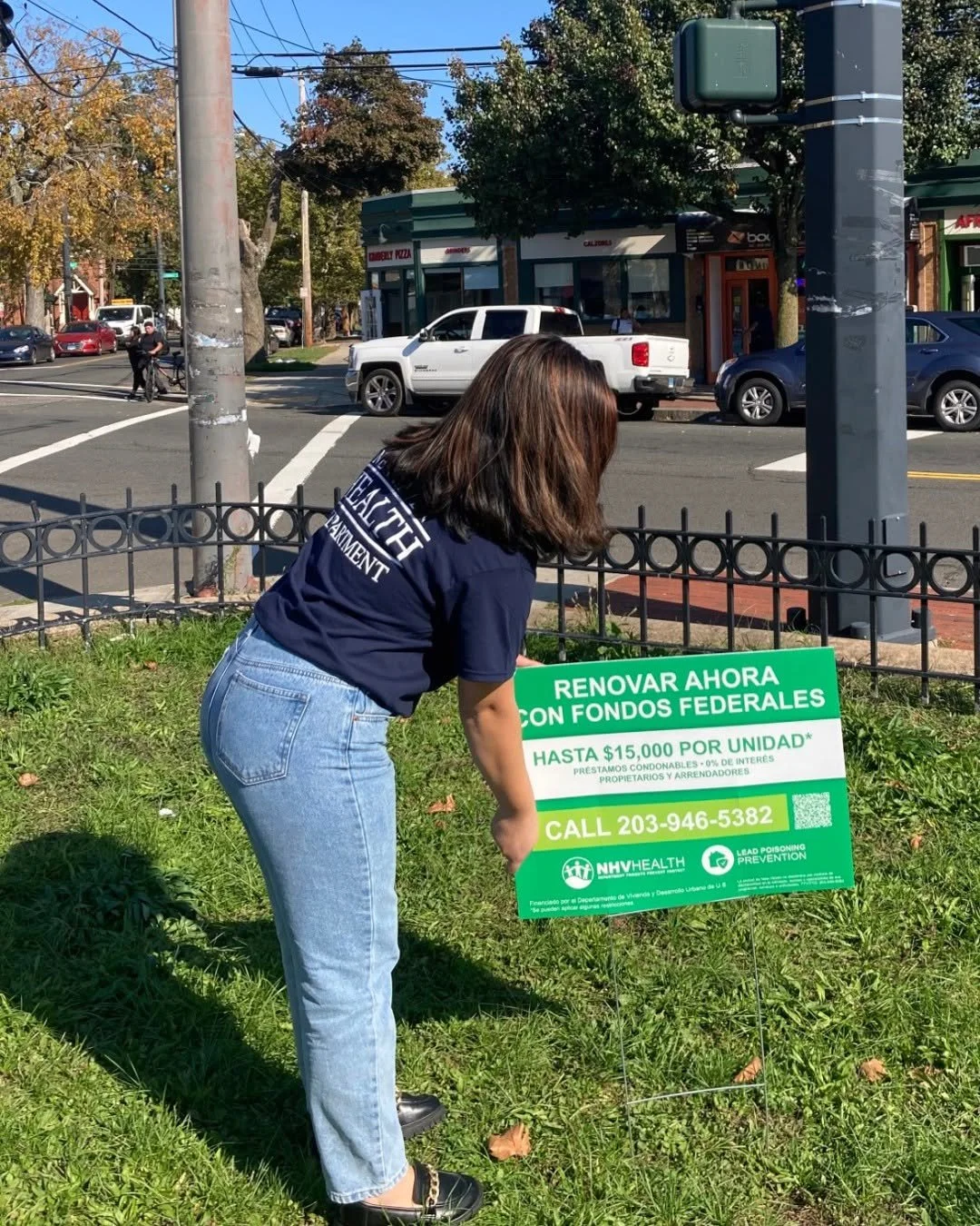 Yard signs went up all over the city, in English and Spanish, meeting the community right where they live.