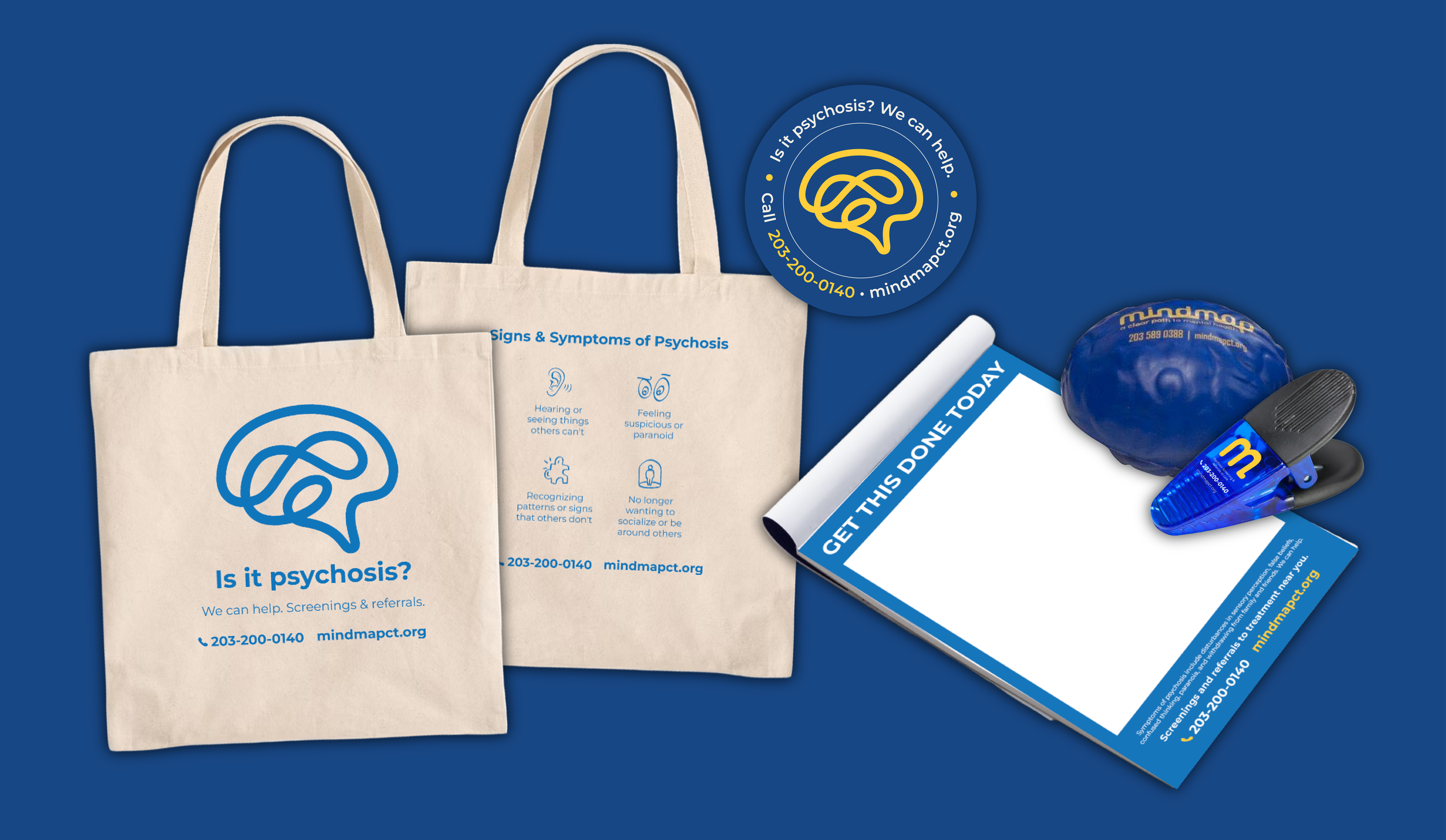 At every event, the team handed out branded merch: t-shirts, tote bags, water bottles, notepads, stickers, and more, keeping Mindmap top of mind long after the event was over.