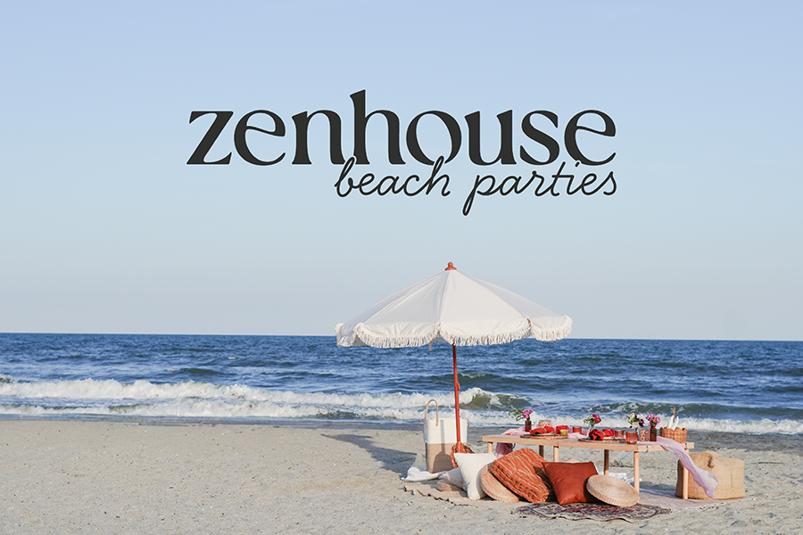 Zen House Beach Parties logo.