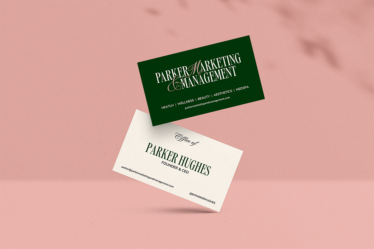 As Parker grows into her role as an industry leader and influencer, her business card needed to hold its own in any room. Clean, polished, and on-brand.