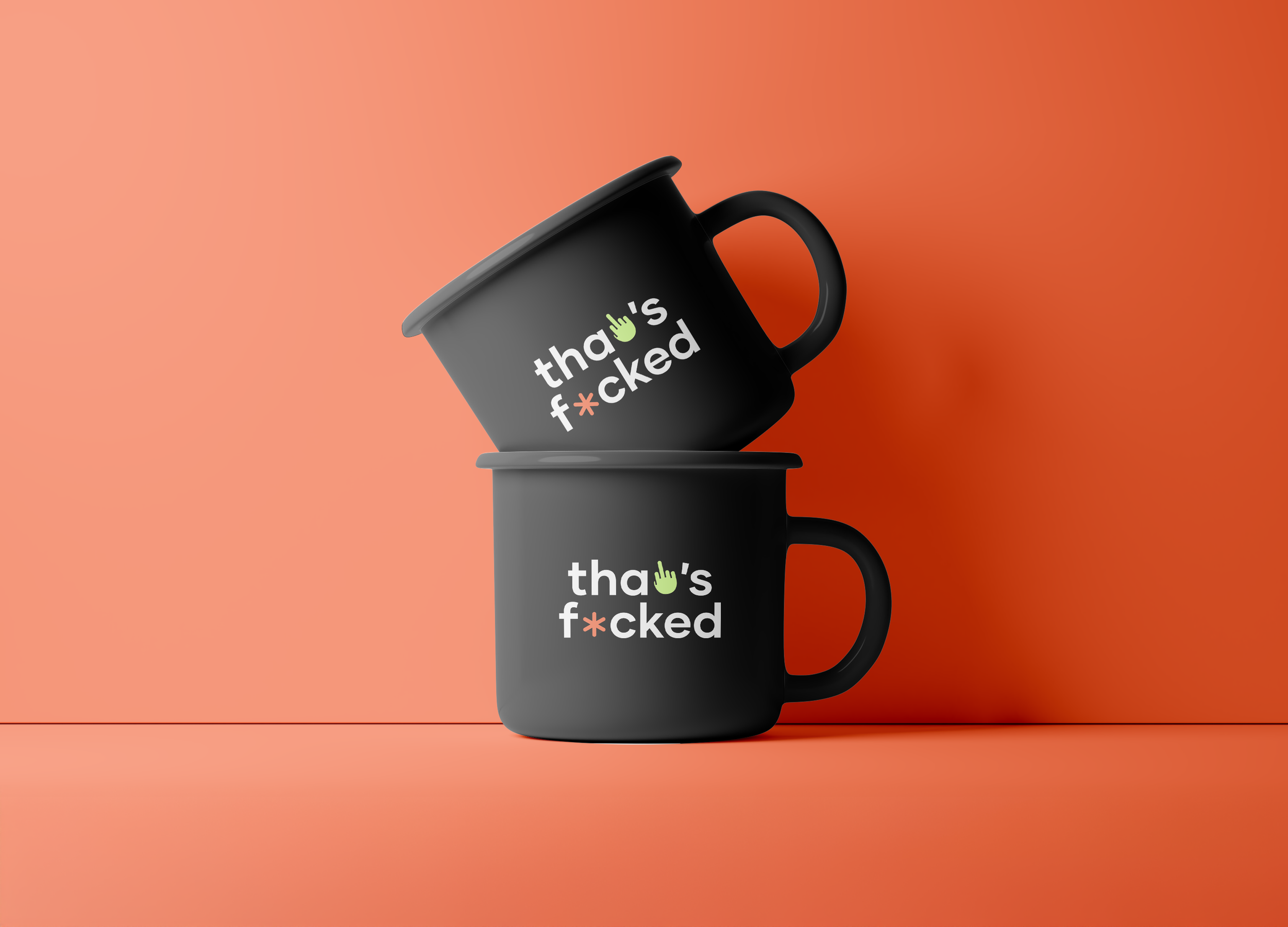Branded mugs for staff to fuel up and for clients who could use a pick-me-up.