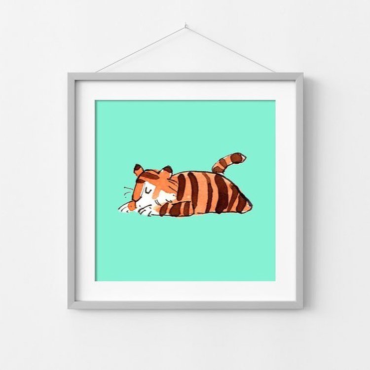 Sleepy #tiger 

#artprint available from lukescrivenillustration.com