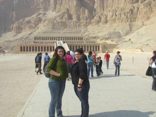Outside the Temple of Hatshepsut, Egypt, January 2008