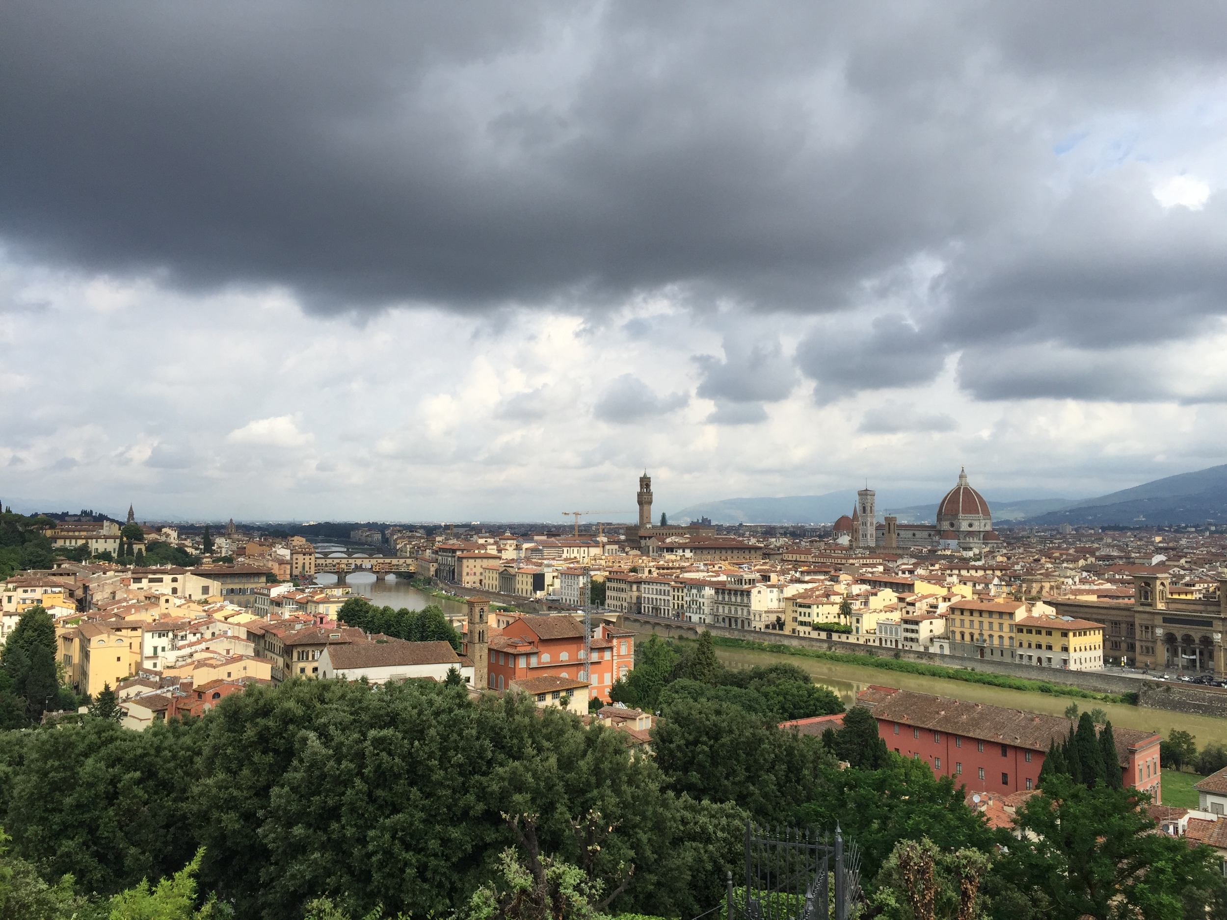 Overlooking Florence on a cloudy morning, June 2016