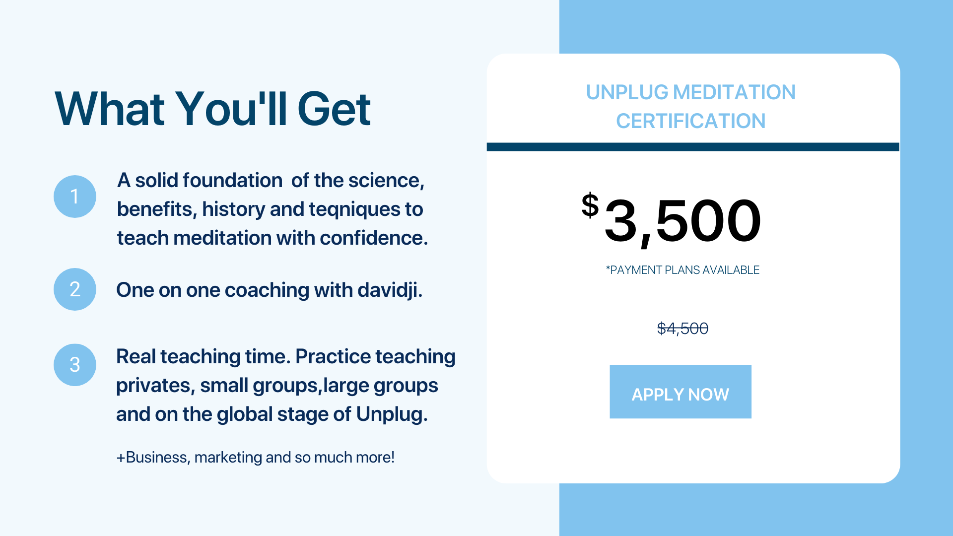 Best Meditation Teacher Training with Unplug & davidji — Unplug Meditation