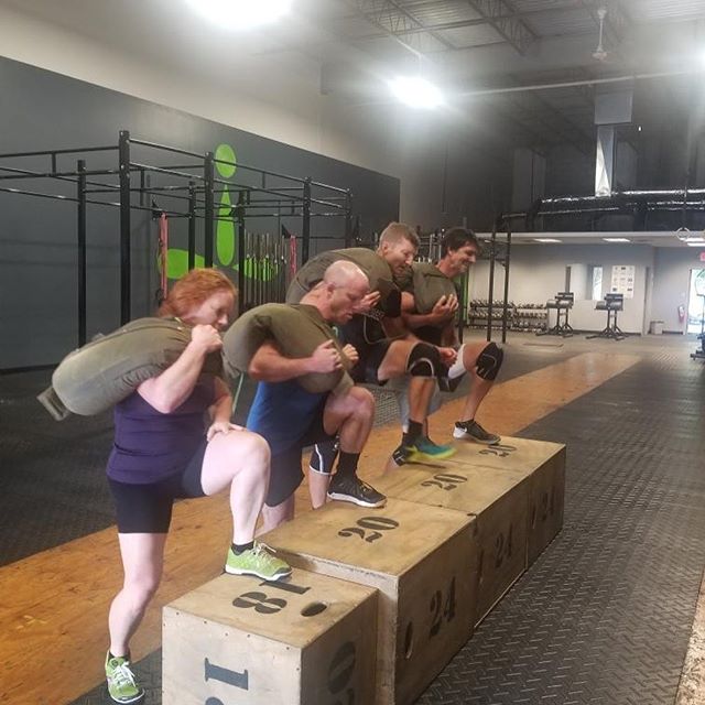 Thanks Coach Brent for making us bring it this morning. Sorry team for bailing the last round great job finishing up like champs. #mybodysaysno #synchronicity #teamwork #fitnesslife #thatwasnojoke #workingoutwithyourdad