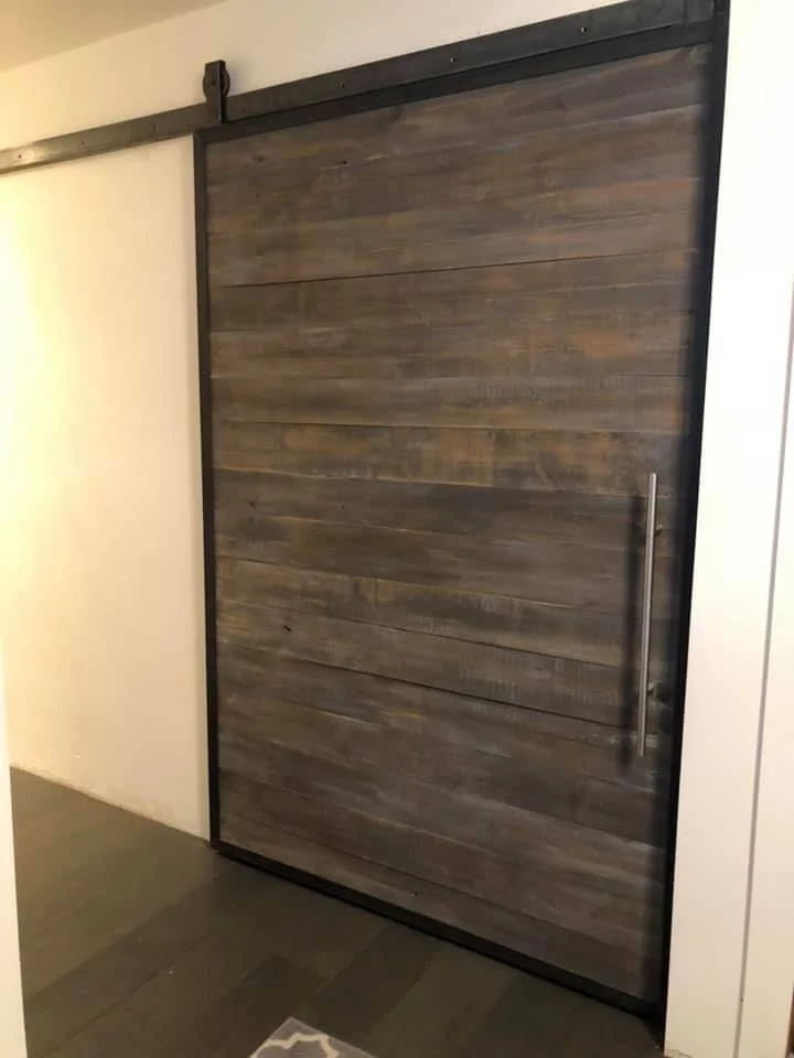 Metal and Wood Sliding Door