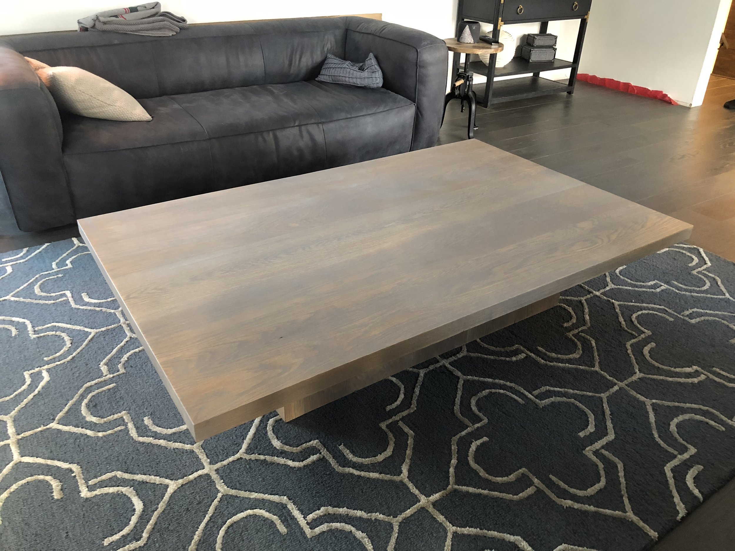 Modern white oak coffee table