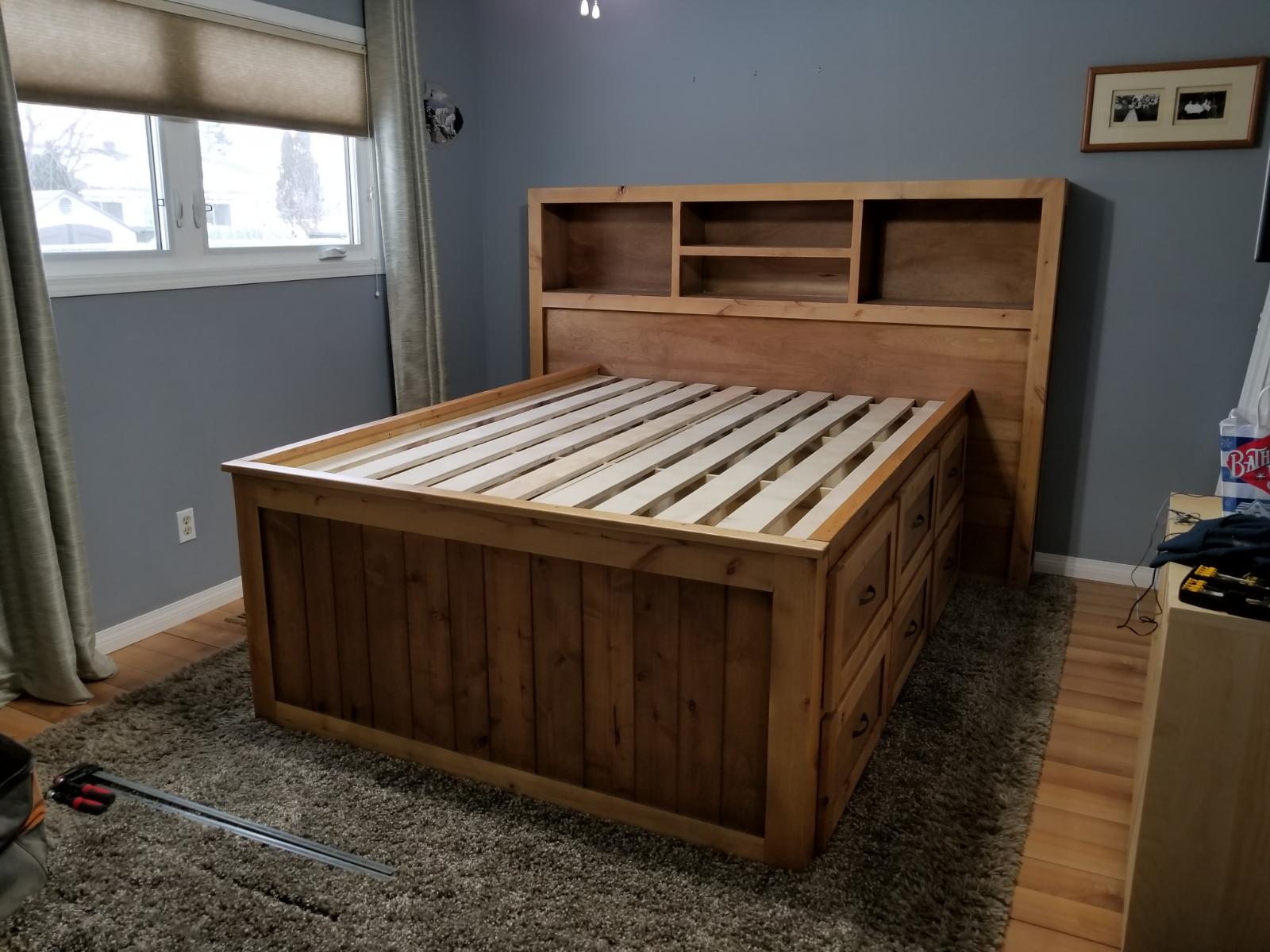 Custom Wood Bed Frame with storage (Copy)