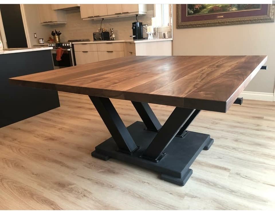 Canadian Made Dining And Kitchen Tables, Black Walnut Farmhouse Table