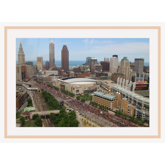 Copy of "The Fans" photo with natural wood frame by Emily Roggenburk.
