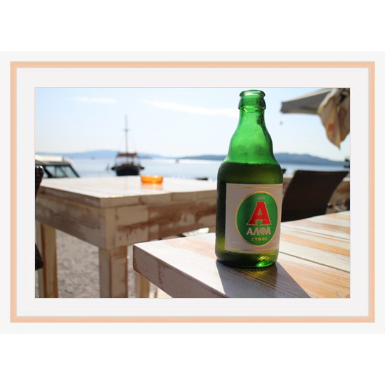 Copy of "Athenian Alfa" photo with natural wood frame by Emily Roggenburk.
