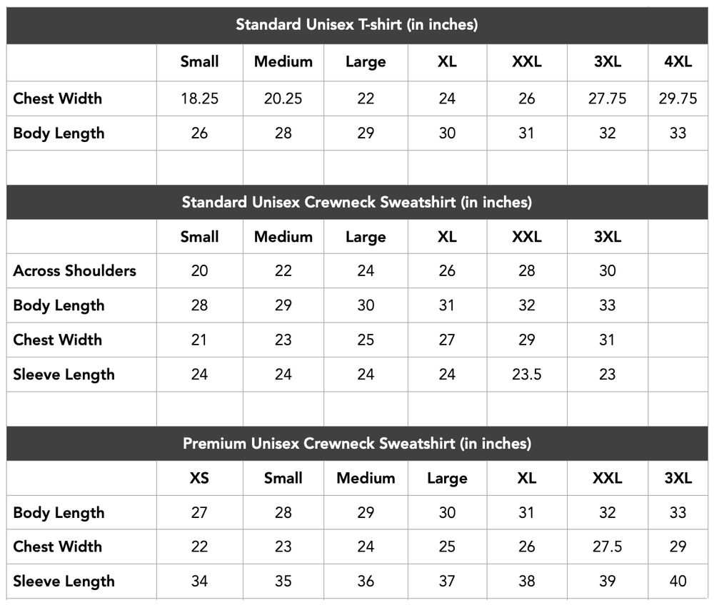 Size Charts Emily Roggenburk Products size-charts-emily-roggenburk-products