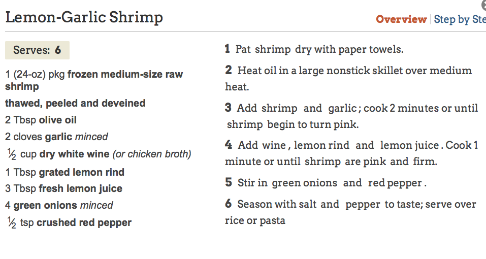 Served with Rice or Pasta and Green Beans with Almonds