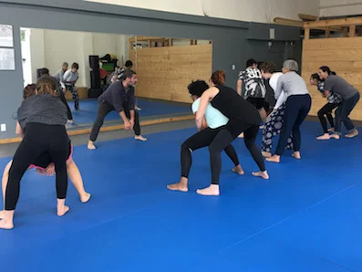 Self-defense : learning how to get out of a grab hold