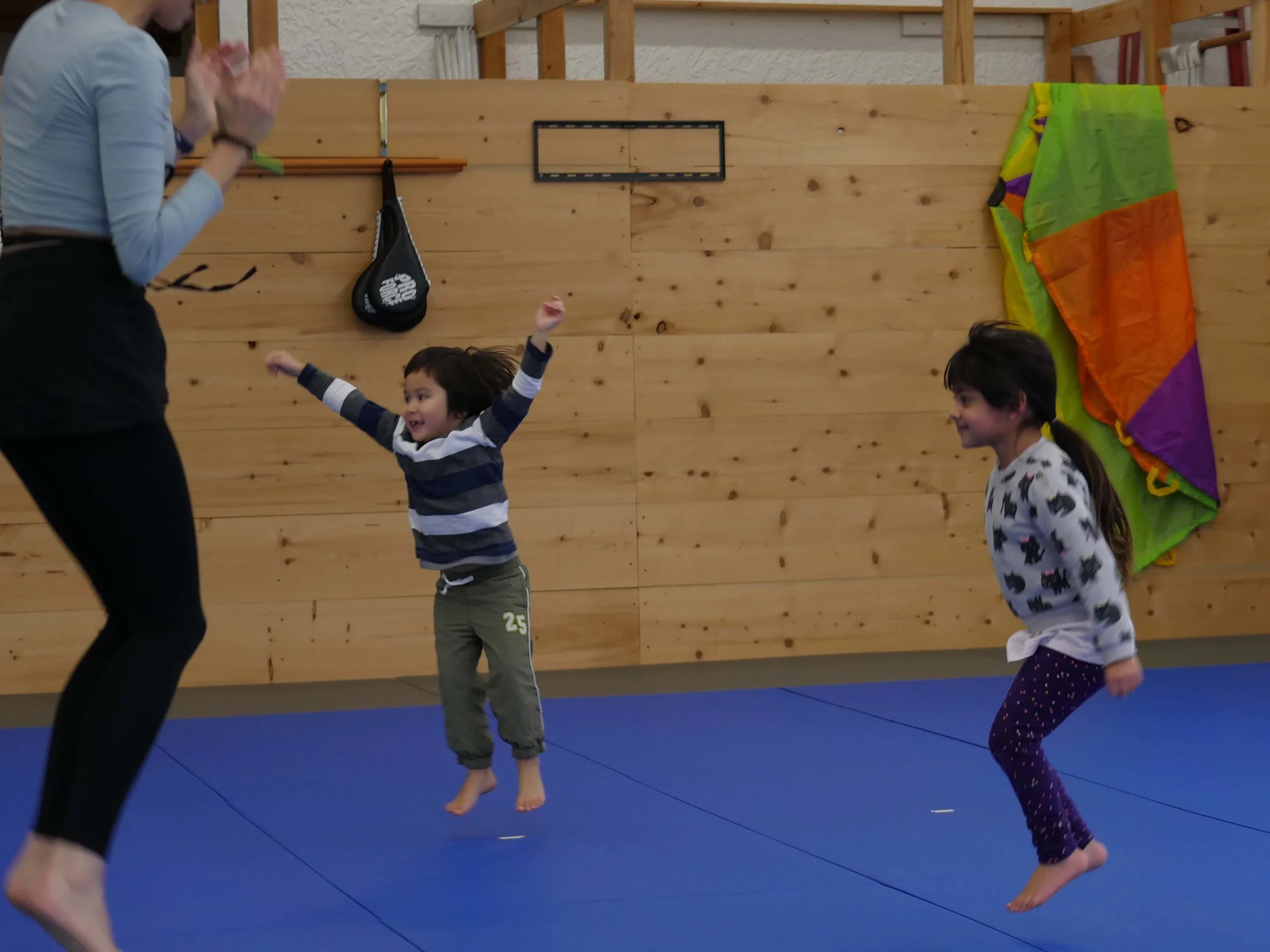 Learning to fly in dance class!