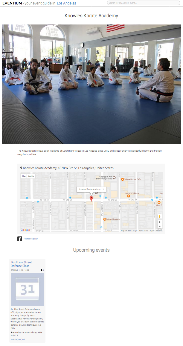 Our new Jiu-Jitsu program touted on Eventium. See here
