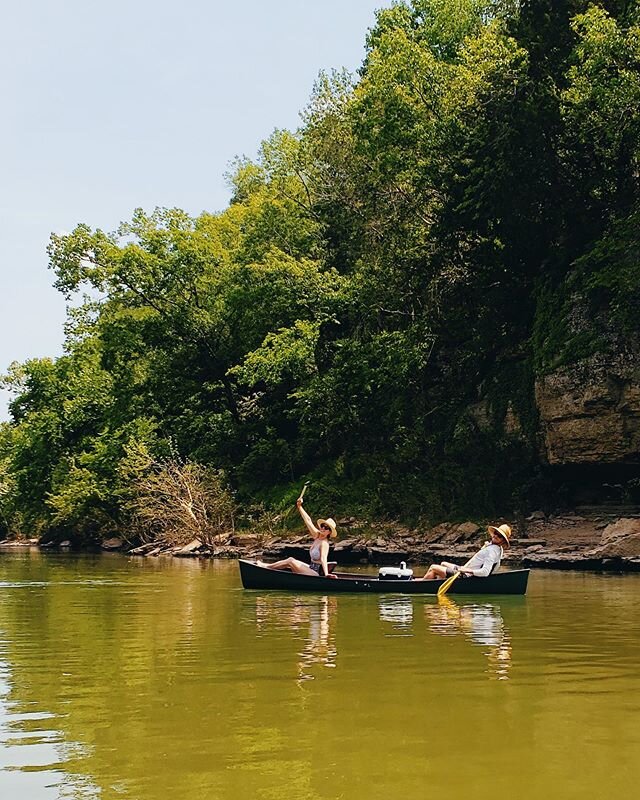 It felt good to get back on the river this weekend (with proper social distancing and plenty of beer, of course) ❤️ PS I&rsquo;m holding the paddle for the photo only, Ben always paddles us both around (not by my demand, but because both of us trying