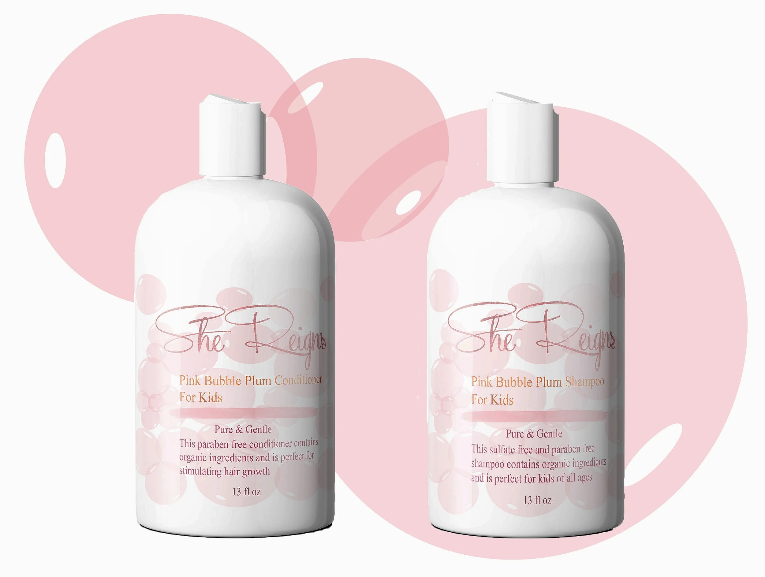 Shereigns Pink Bubble Plum Shampoo Conditioner Set