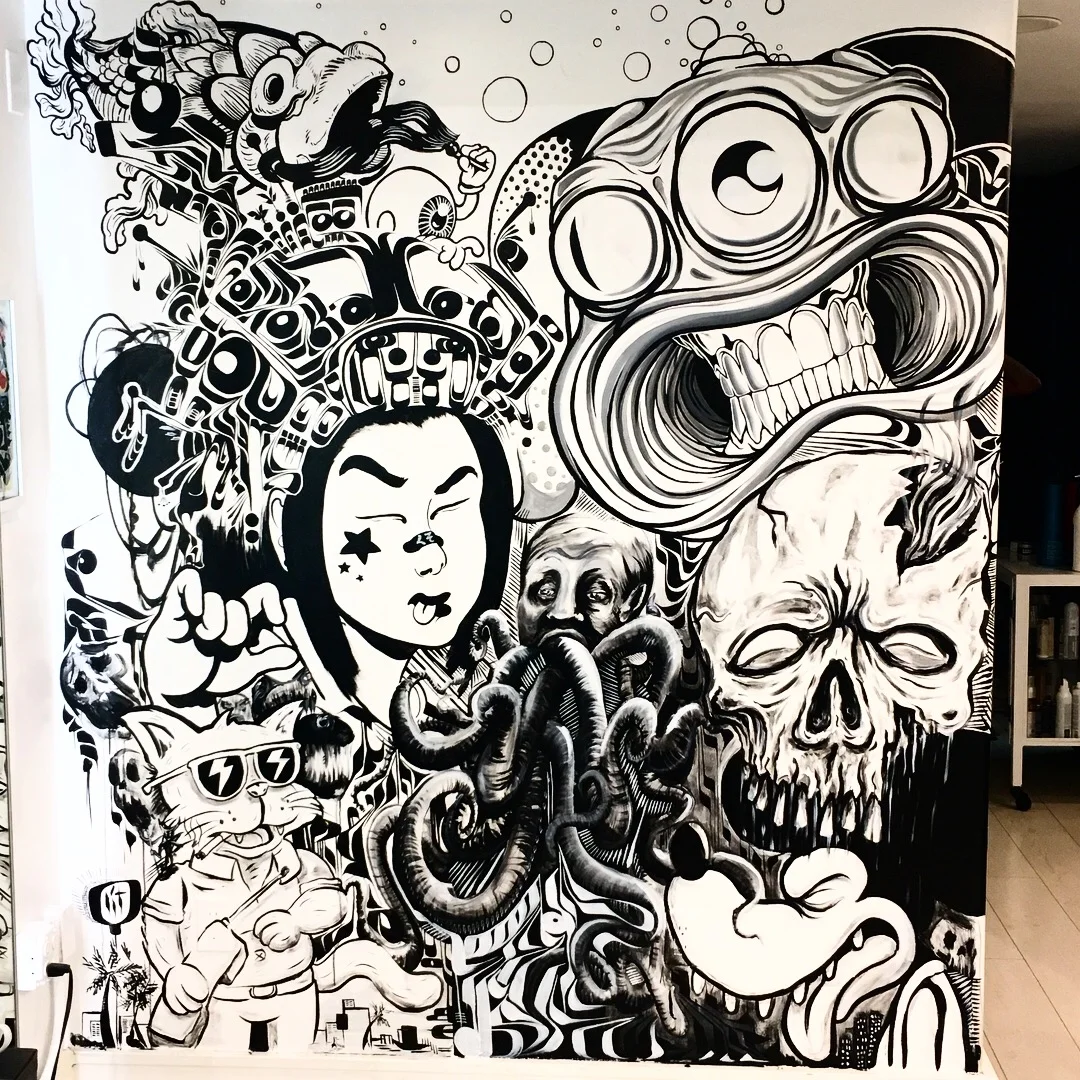 Mural Collab w/ Edrok, Roshi, Trifunkta, Edwurd Desvermin