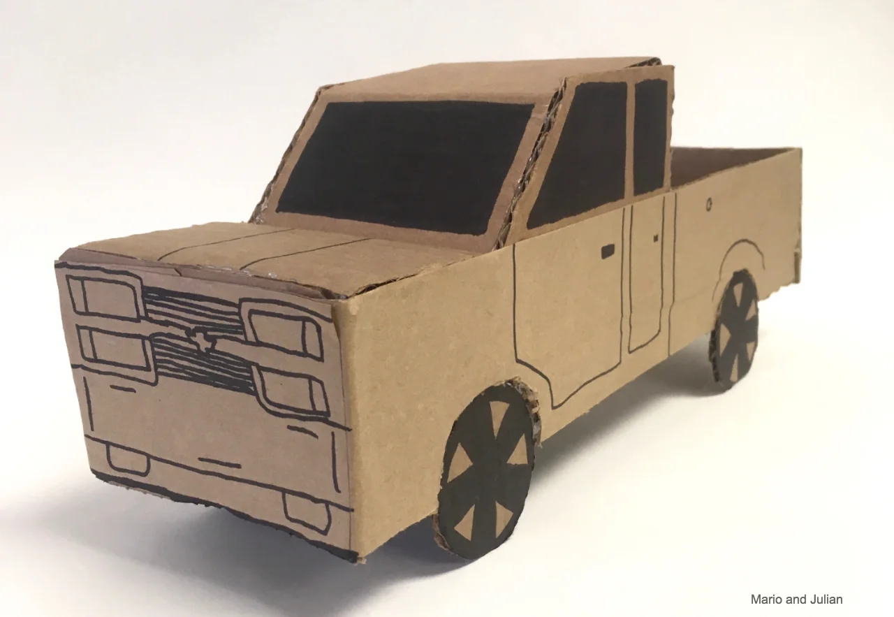 Cardboard sculpture