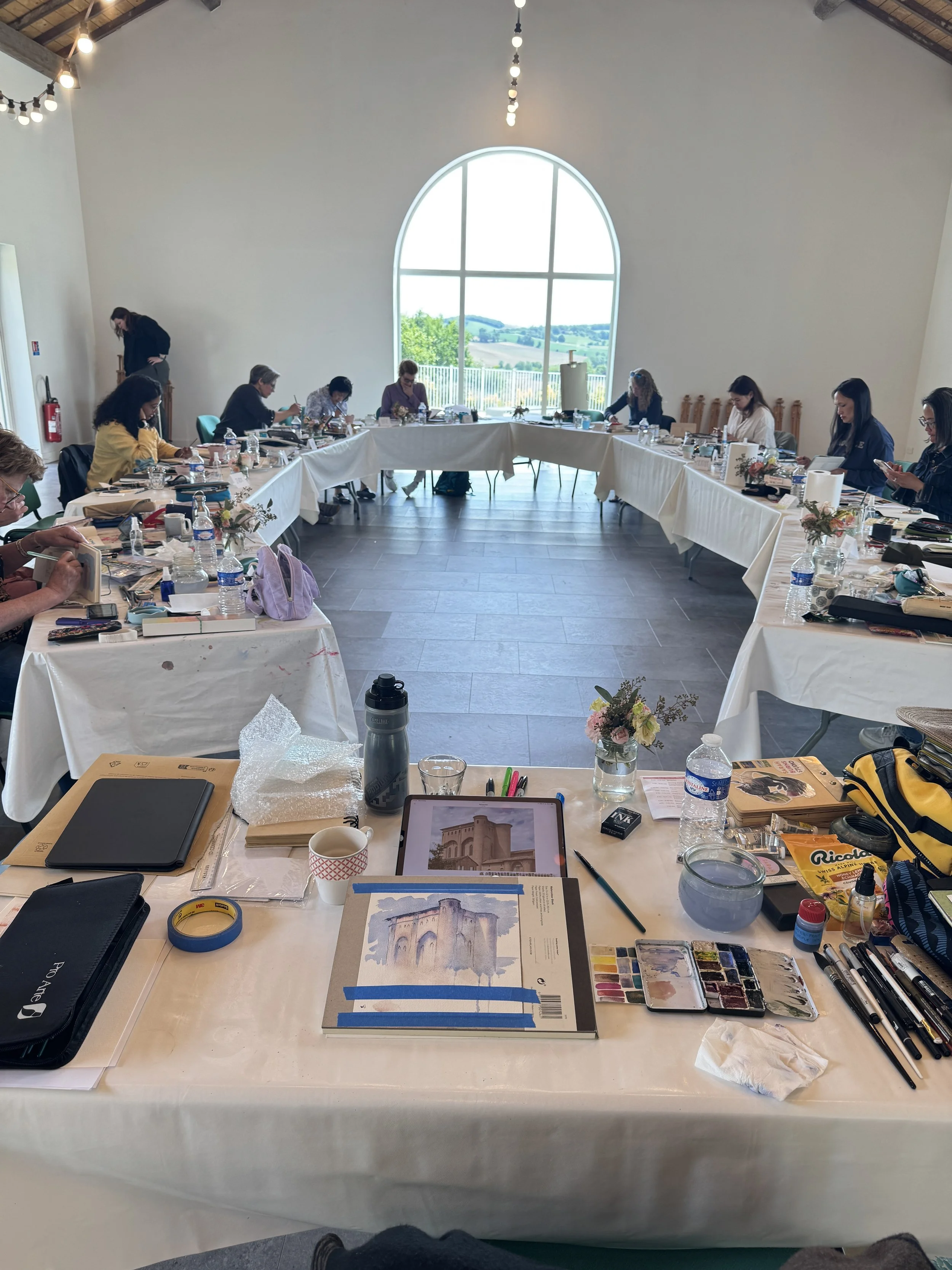 Teaching in our lovely studio room