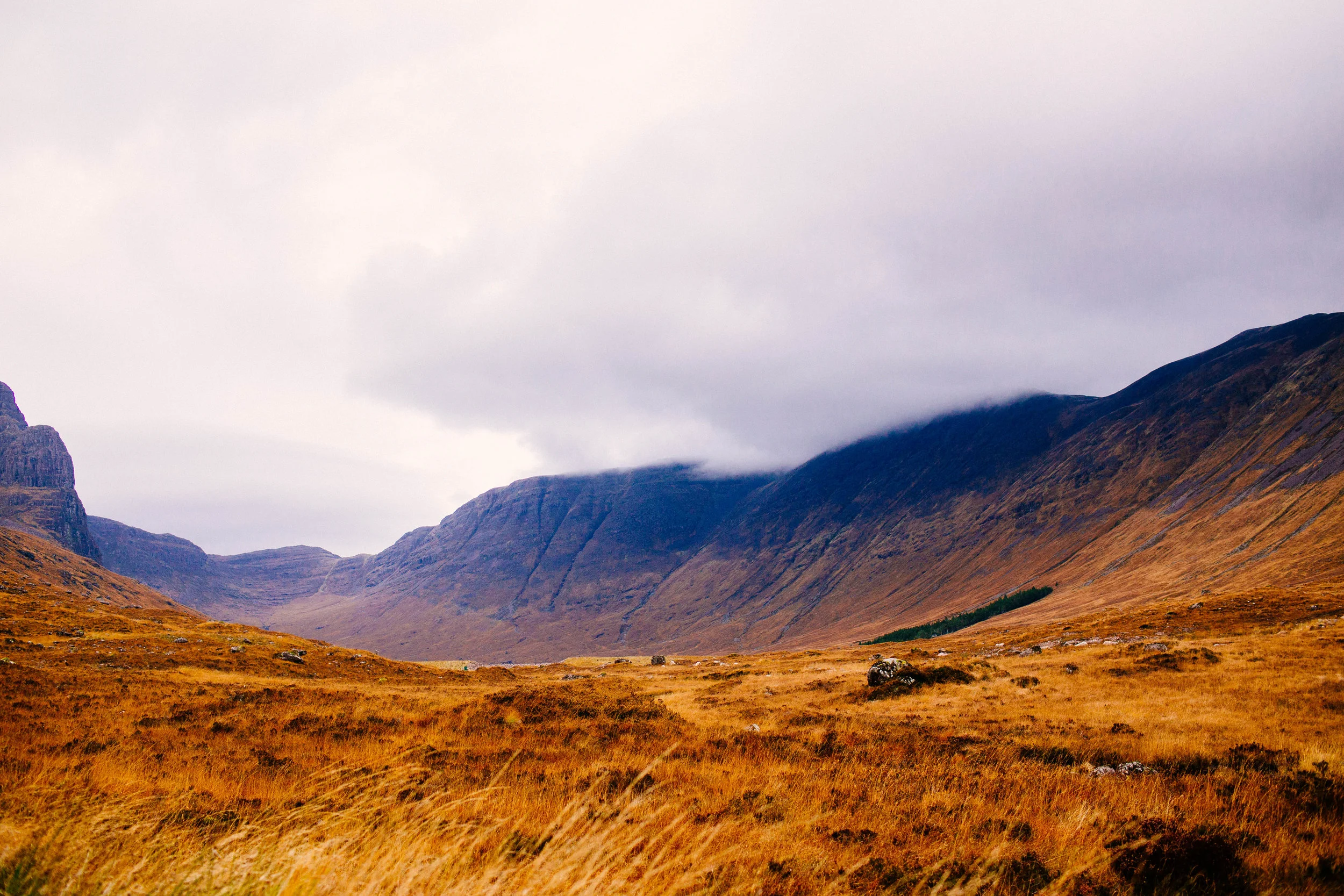 Wide view, showing the vast landscape. Scotland, 2016.