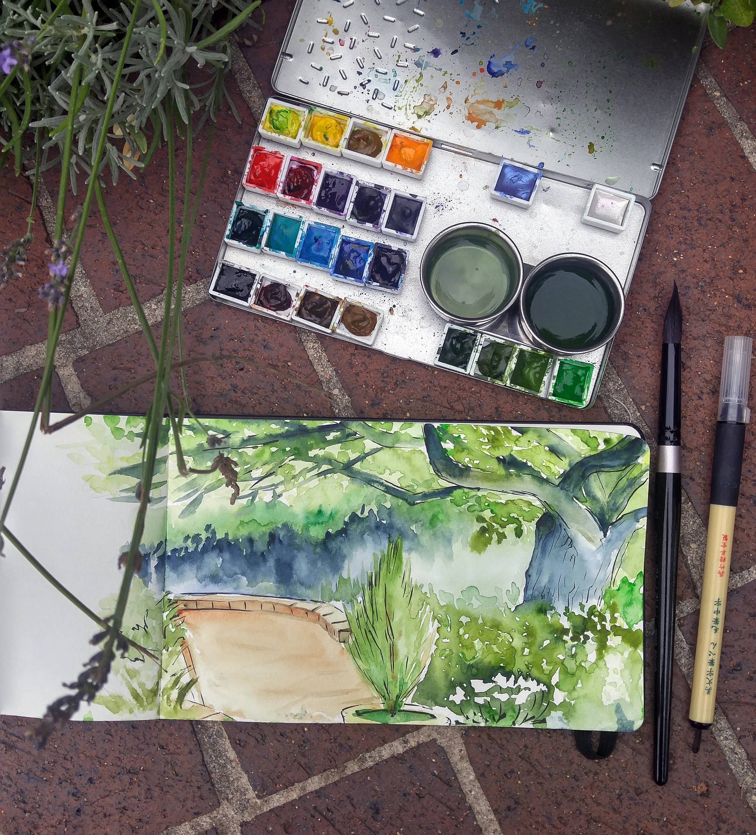 Plein Air Painting at Denver Botanic Gardens, 2016.
