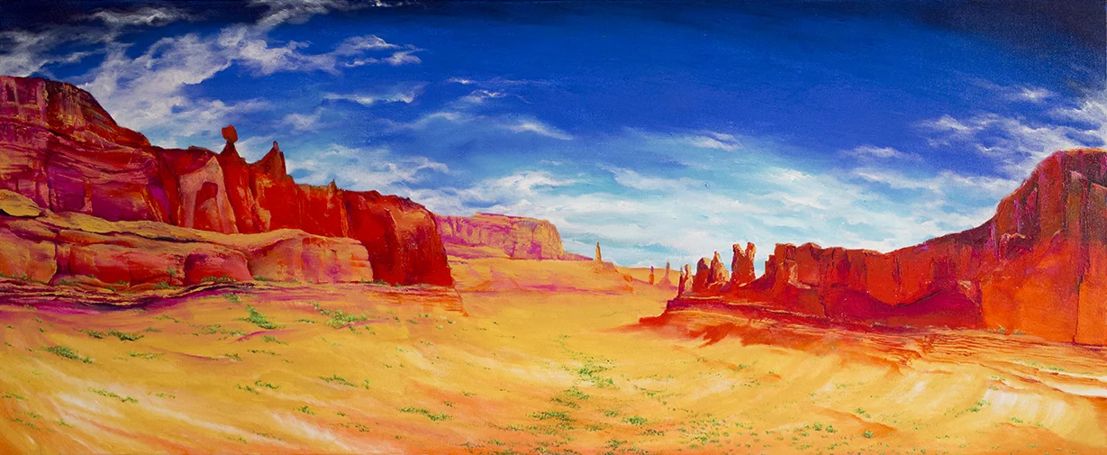 Moab Landscape, Utah. 2016. Acrylic on canvas. 2ft x 4ft.