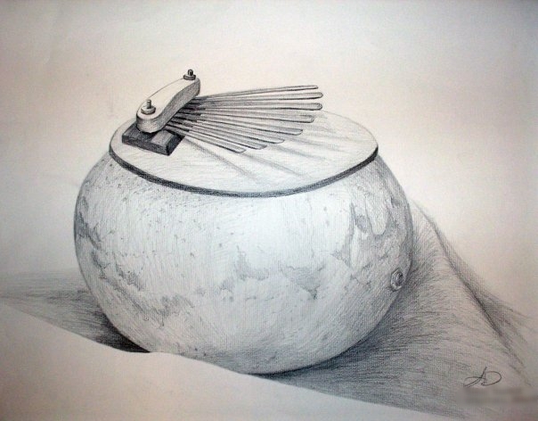 Still life, 2009. Graphite on paper.