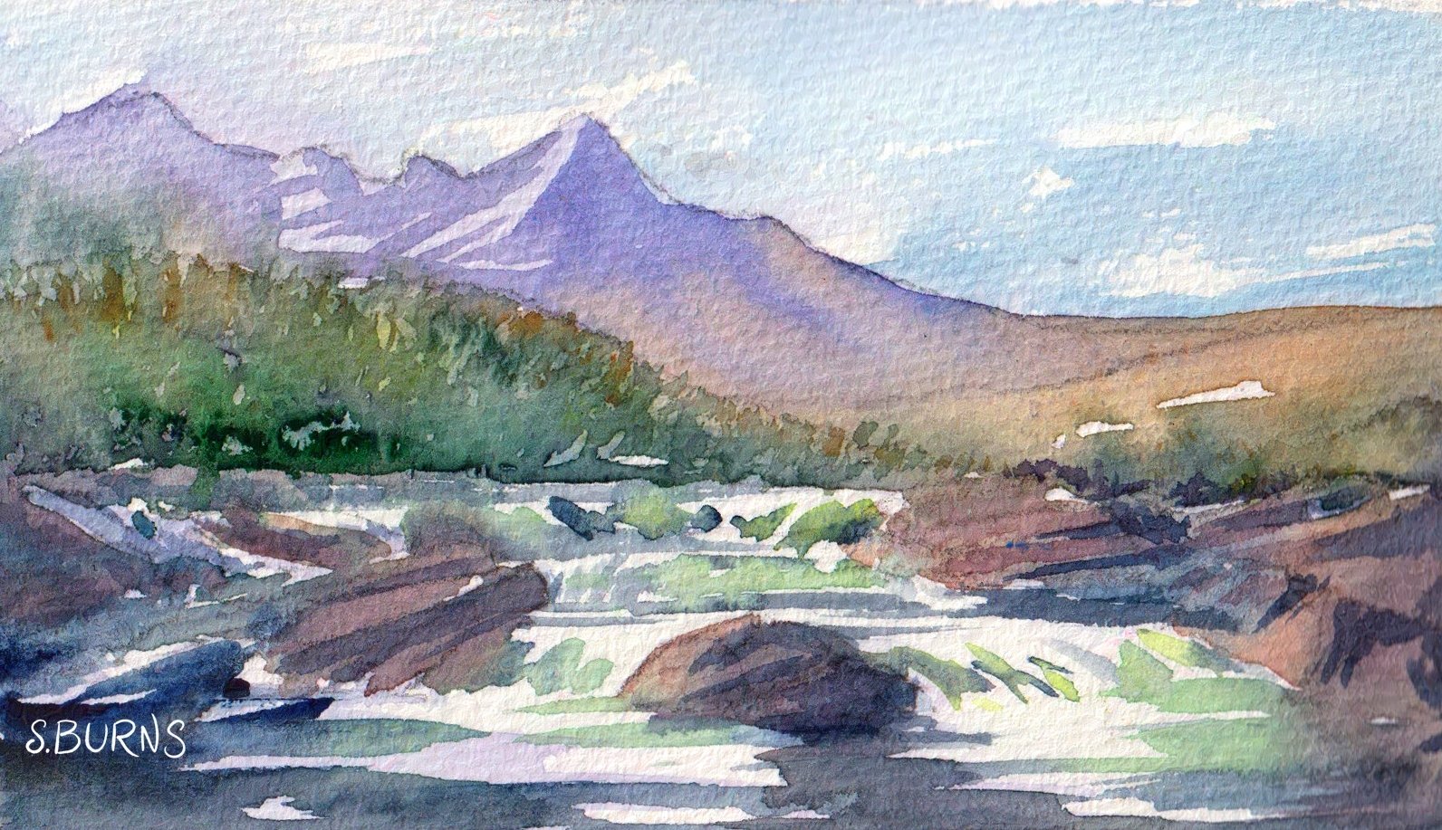 Sligachan Falls (plein air)