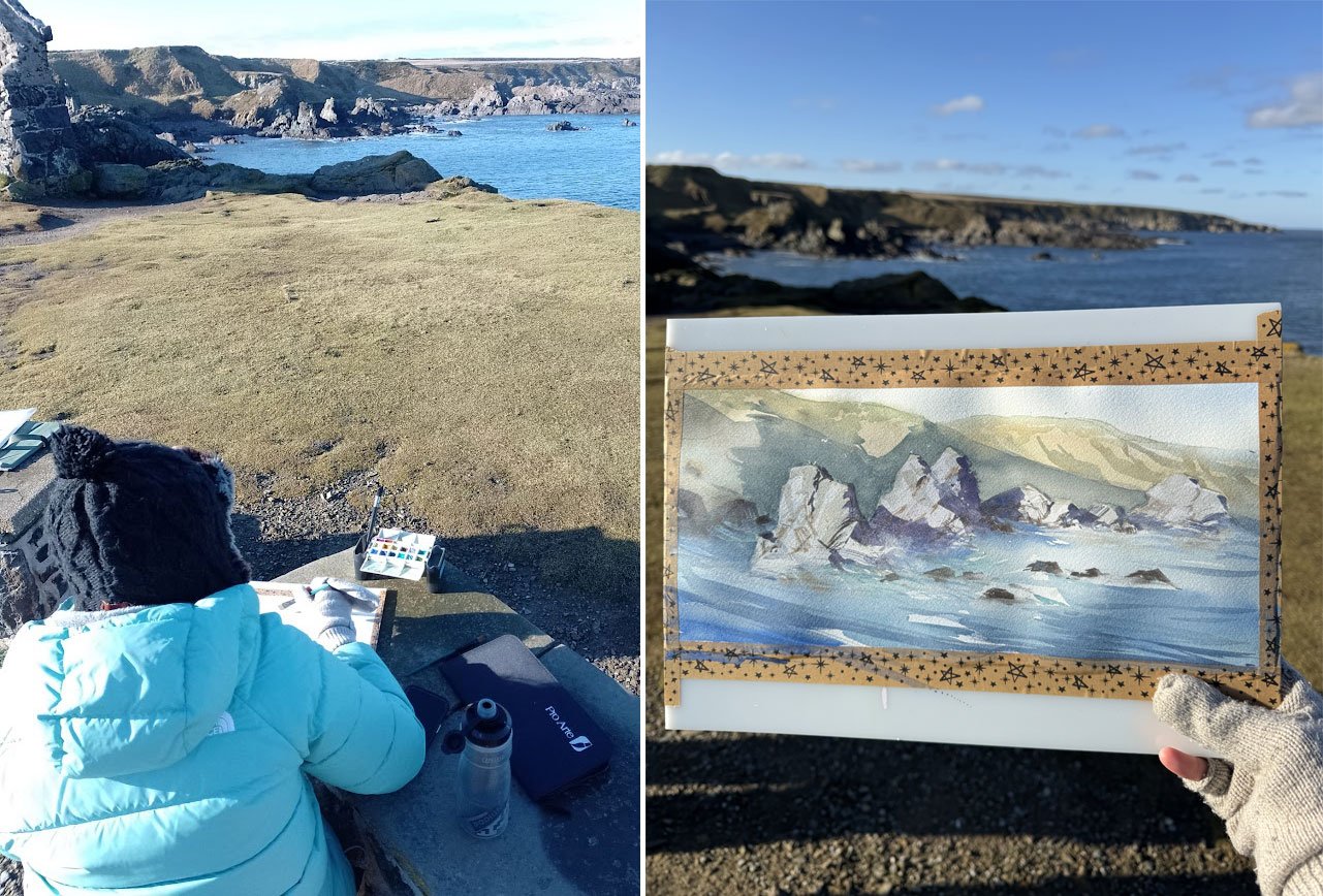Watercolor Plein Air at Portsoy