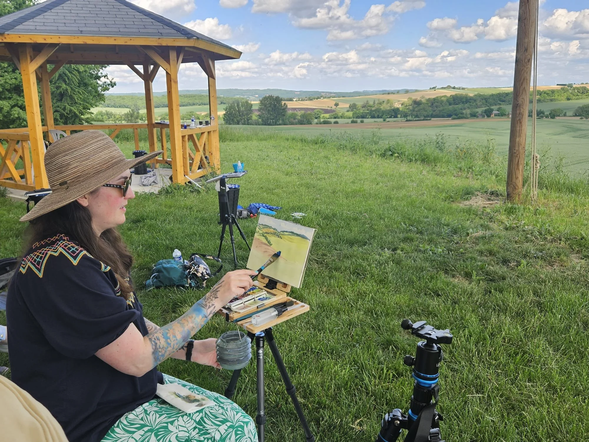 Sarah Burns plein air art retreat in France
