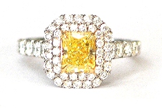 Yellow Diamond & Diamond Ring