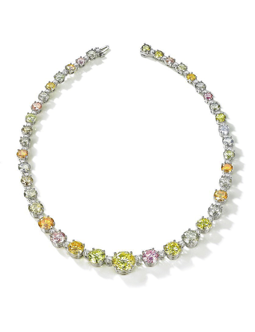 Multi-Colored Diamond Necklace
