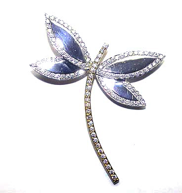 Diamond Dragonfly Pin