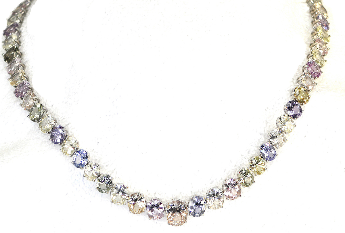 Multi Colored Sapphire Necklace