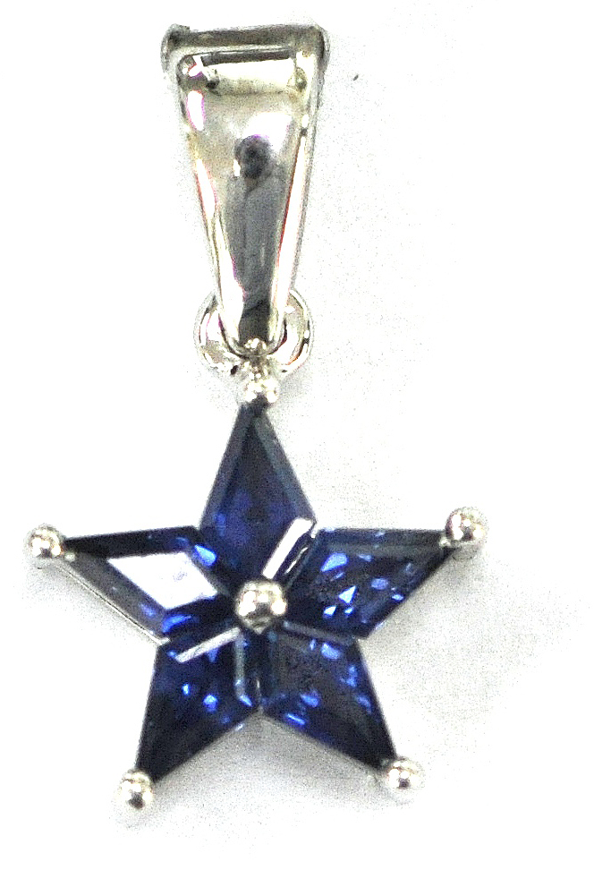 Blue Sapphire Star Pendant