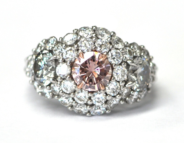 Pink & Gray Diamond Ring