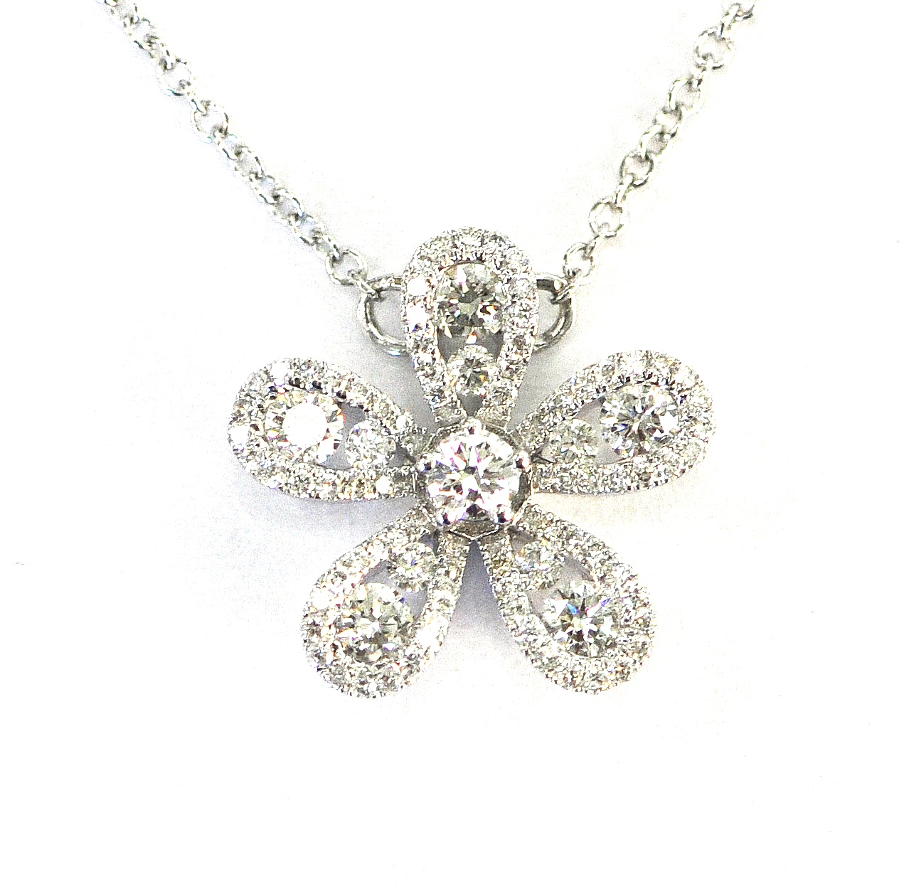 Diamond Flower Necklace