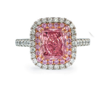 1.62ct Intense Pink Diamond Ring