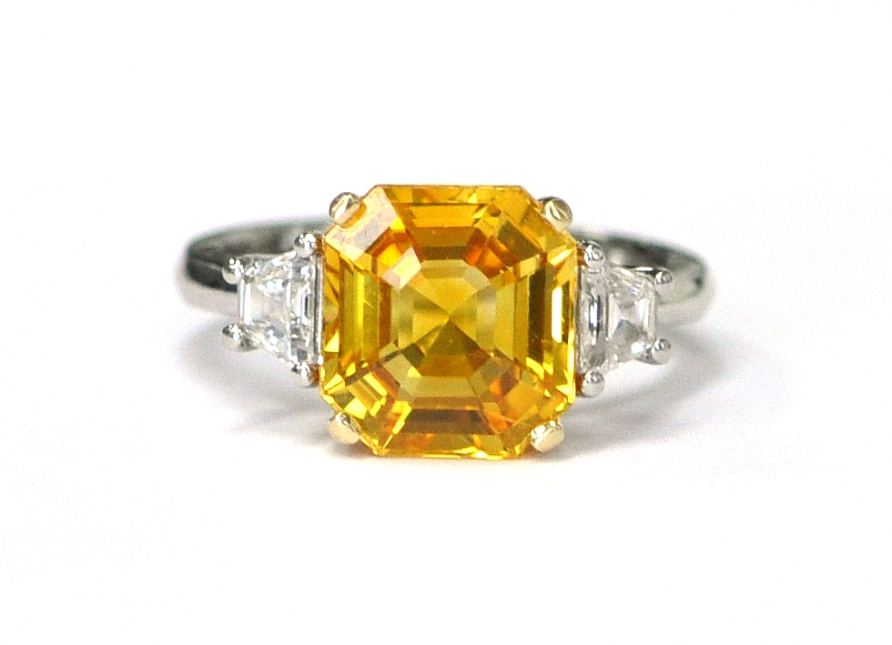 6.07ct Yellow Sapphire Ring