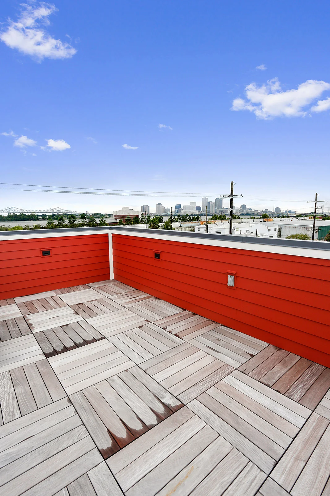 Roof Deck with View of New Orleans Skyline