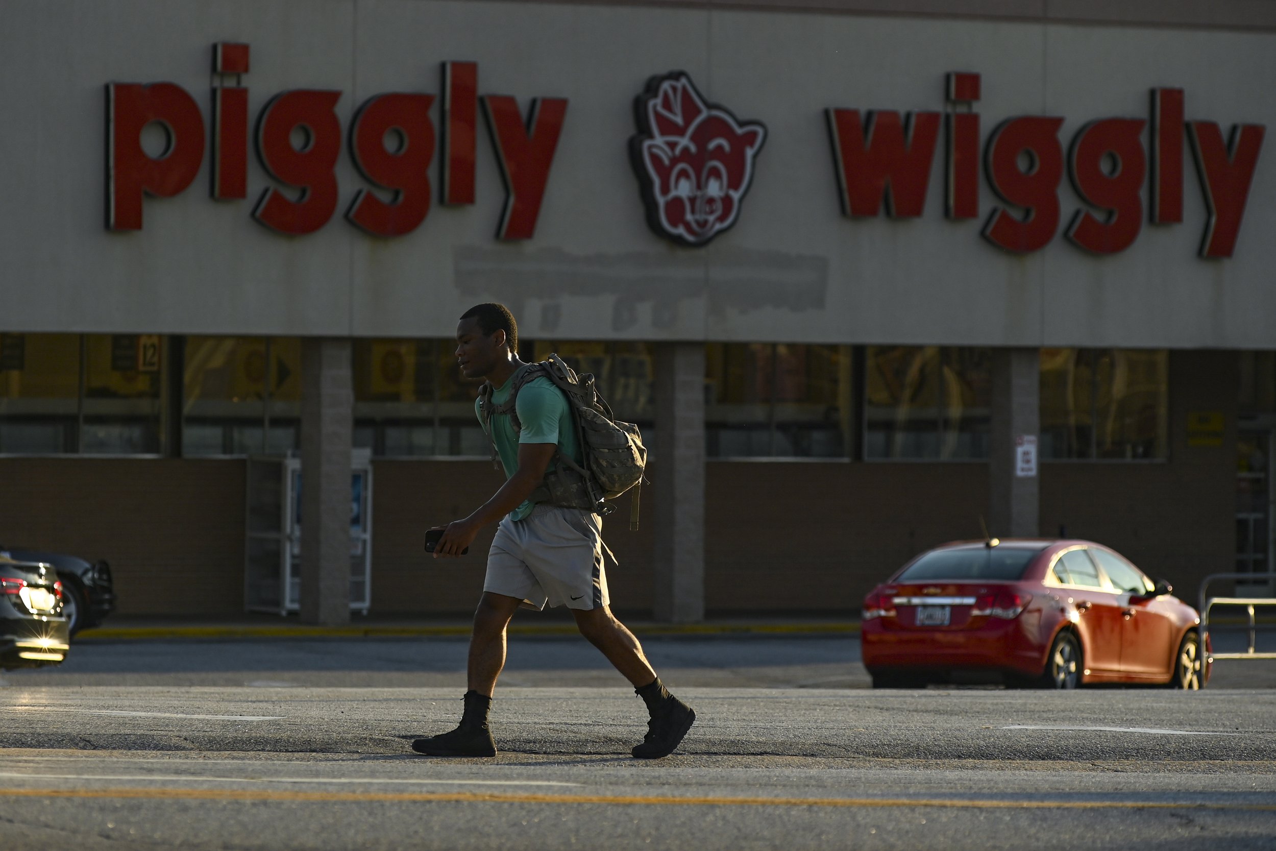  Scenes outside the Piggly Wiggly, Oct. 9, 2021 in Columbus, Ga. where Cedric Jamal Mifflin once worked prior to his death in 2017. Mifflin was shot at 15 times by Michael Seavers, a Phenix City police officer, killing Mifflin, a young unarmed black 