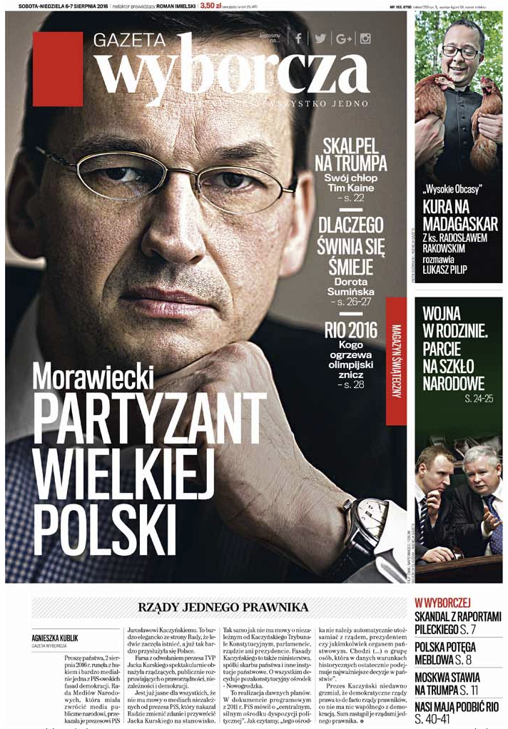GAZETA WYBORCZA 08/2016