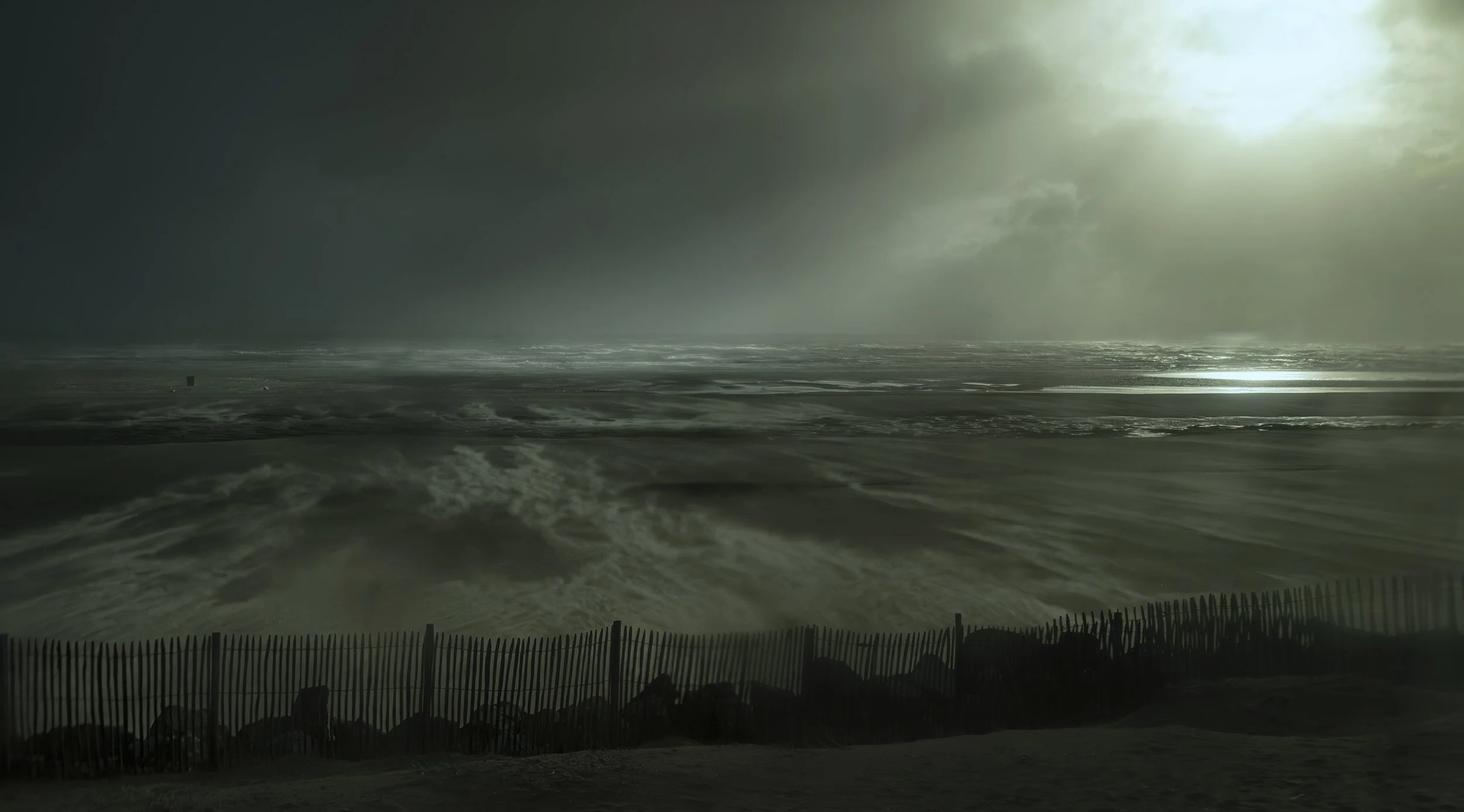storm on the beach