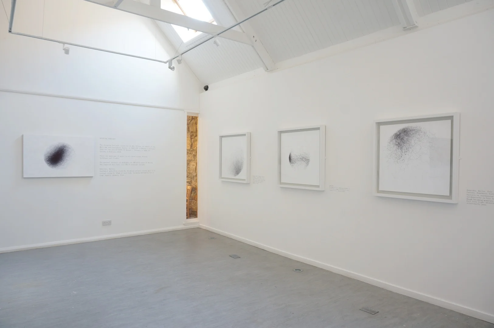 Elemental, Taigh Chearsbhagh, Gallery 2 - Meg Rodger, Wind Drawings (Ink on Paper)