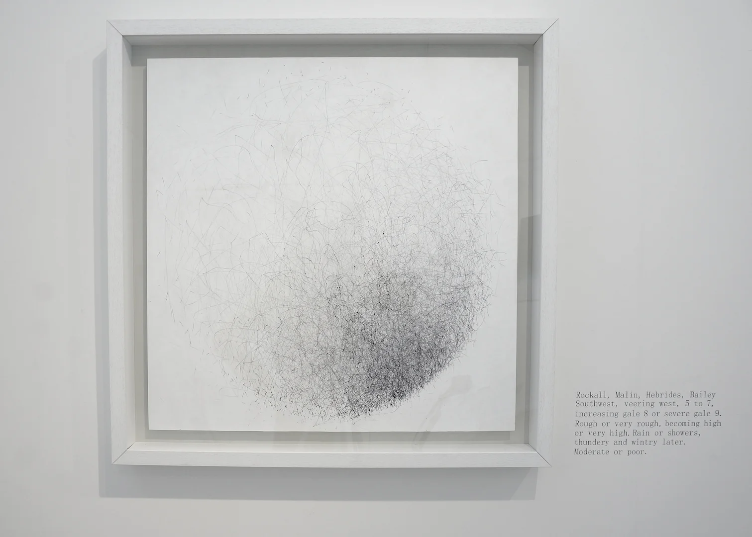 Meg Rodger - Rockall, Malin, Hebrides, Bailey (2016) (Ink on paper)